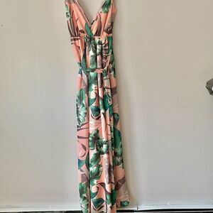 Monaco Palm Maxi Dress